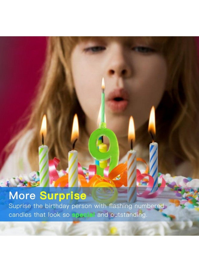 نوفيلتي بليس مجموعة شموع عيد الميلاد من Novelty Place، زينة كعكة عيد الميلاد المتغيرة الألوان والمتلألئة مع 4 شموع شمعية (رقم 0) - Image 4