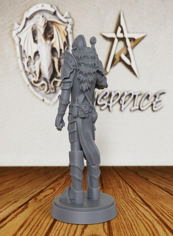 AUSPDICE Unpainted RPG Minis for Fantasy Role Playing & Tabletop Game - 28mm Scale TTRPG Figure for Dungeon Masters, Human Miniatures Gaming RPG Accessory - Medieval Knight (AS238) - Image 4