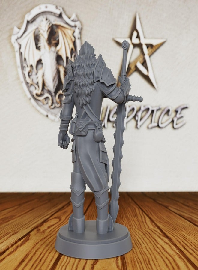 AUSPDICE Unpainted RPG Minis for Fantasy Role Playing & Tabletop Game - 28mm Scale TTRPG Figure for Dungeon Masters, Human Miniatures Gaming RPG Accessory - Medieval Knight (AS238) - Image 5