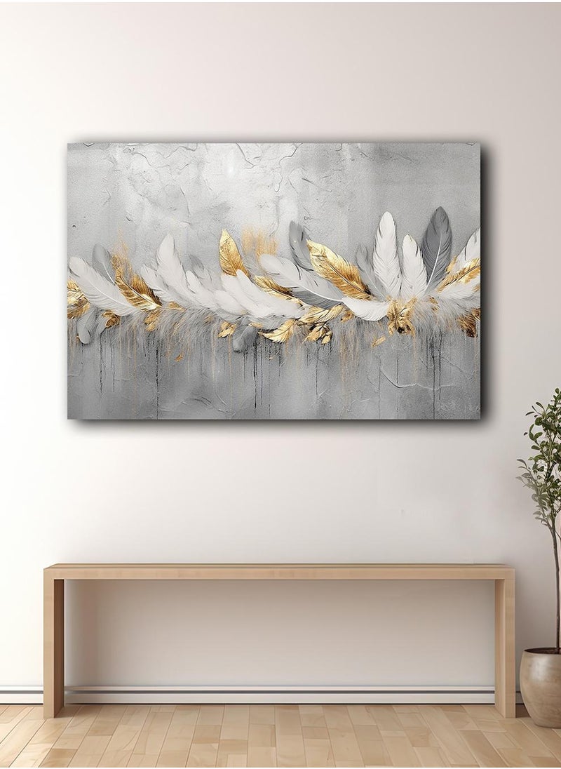 LOWHA - Canvas Wall Art Stretched Over Wooden Frame with Arches Retro Style Art Pattern Painting - Image 1