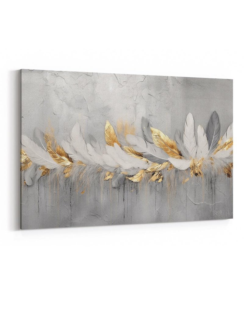 LOWHA - Canvas Wall Art Stretched Over Wooden Frame with Arches Retro Style Art Pattern Painting - Image 1
