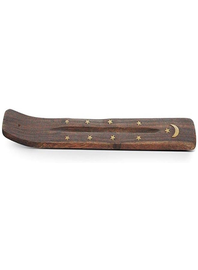 Yajna Traditional-Handmade-Burner Wooden-Incense-Stick-Strip-Holder Ash-Catcher-Stand for-Aromatherapy-Meditation-Yoga (Incense Holder 10 inch(1 pcs) - Image 3