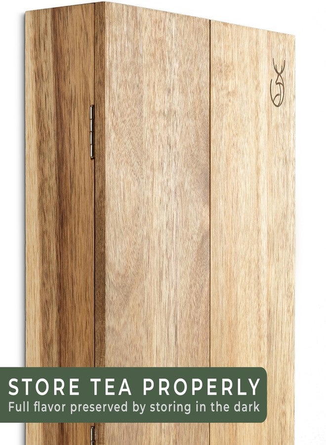 WALDWERK Tea Storage Organizer (9 Compartments) - Tea Organizer Made of Solid Acacia Wood - Tea Box with Wall Mounting Option - Tea Organizer and Storage - Tea Bag Holder - Plastic Free Tea Holder - Image 5