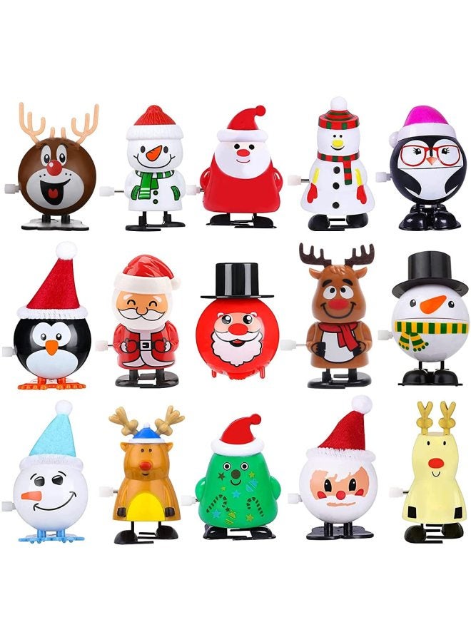 Novelty And Interesting Winding Coil Santa Claus Toy Chain Jumping Open Mouth Gifts For Students-Color:Coil Top Hat Penguin - Image 4