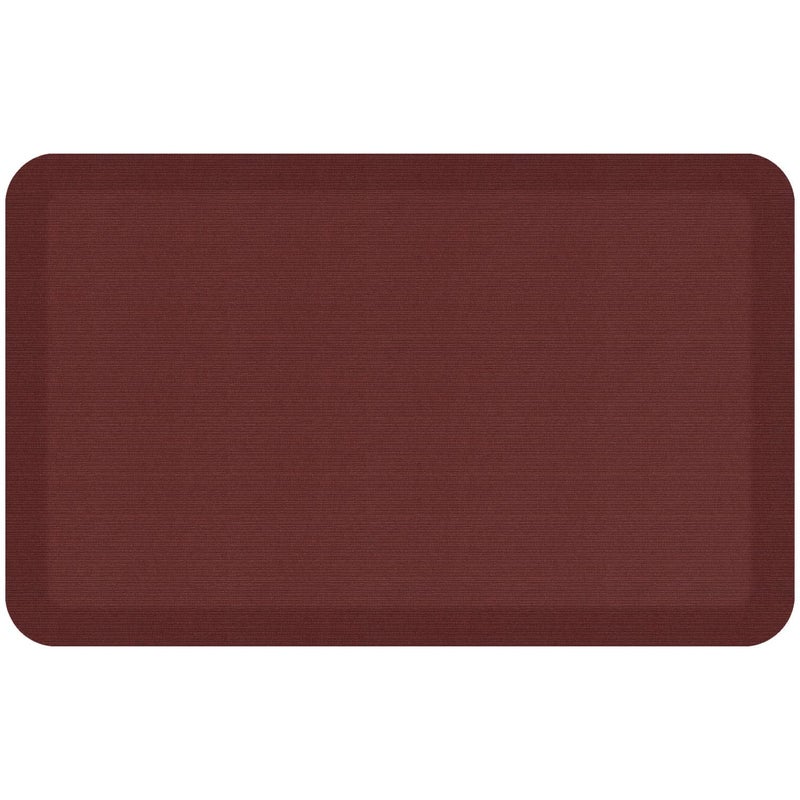 GelPro Designer Comfort Grasscloth Crimson ErgoFoam AntiFatigue Kitchen Floor Mat 20x32