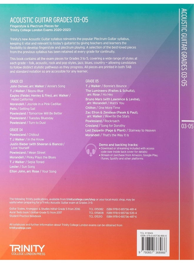 Trinity College London Acoustic Guitar Exam Pieces 2020–2023: Grades 3–5: Fingerstyle & Plectrum Pieces for Trinity College London Exams 2020–2023 - Image 2