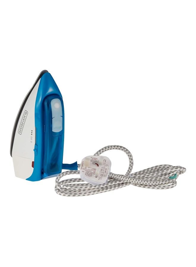 BLACK+DECKER Retractable Handle Steam Iron 40 ml 1085 W TI250 Blue/White - Image 4