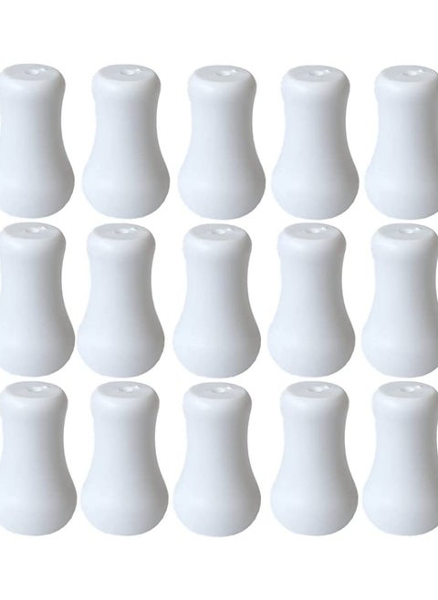 30pcs White Plastic Cord Tassel Window Blind Cord Knobs Drops Pull End for Roman Shades Curtain Crafts Drawstring Tassels