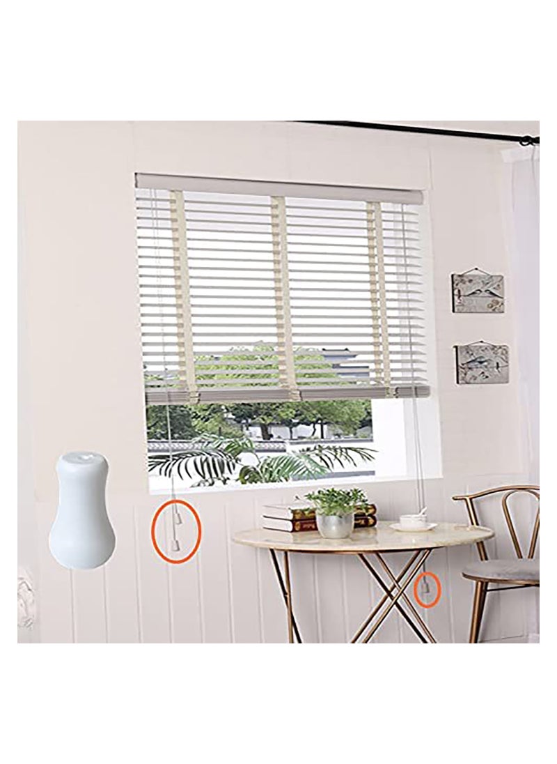 SYOSI - 30pcs White Plastic Cord Tassel Window Blind Cord Knobs Drops Pull End for Roman Shades Curtain Crafts Drawstring Tassels - Image 1