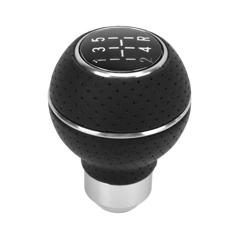White Gear Shift Knob Artificial Leather Aluminium Alloy - Ideal Replacement with 4 Adapters - High Performance Car Gear Shifter for Safe Driving - Image 4