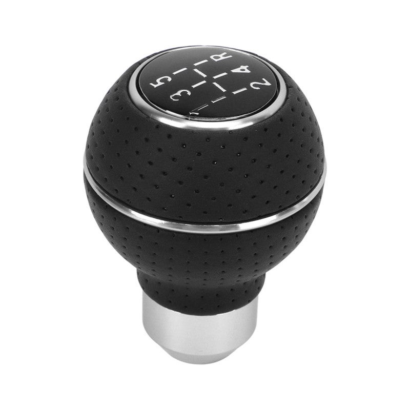 White Gear Shift Knob Artificial Leather Aluminium Alloy - Ideal Replacement with 4 Adapters - High Performance Car Gear Shifter for Safe Driving - Image 5