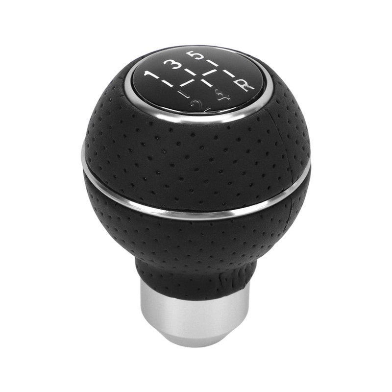 White Gear Shift Knob Artificial Leather Aluminium Alloy - Ideal Replacement with 4 Adapters - High Performance Car Gear Shifter for Safe Driving - Image 3