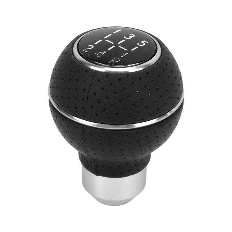White Gear Shift Knob Artificial Leather Aluminium Alloy - Ideal Replacement with 4 Adapters - High Performance Car Gear Shifter for Safe Driving - Image 2