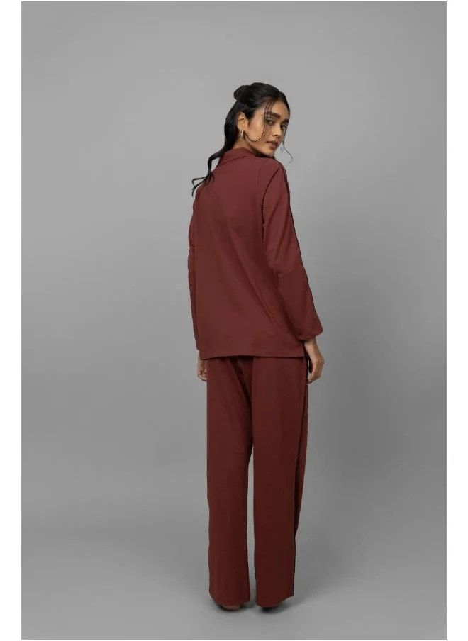 نسيسيرا Ruby Button Down Piping Pajama Set