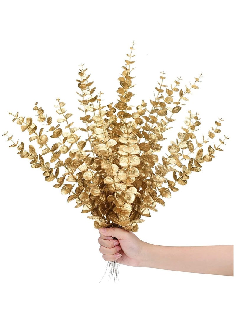 20 Piece Artificial Eucalyptus Leaves,Eucalyptus Leaves Fake Greenery Branches, Suitable for Home Office - Image 1