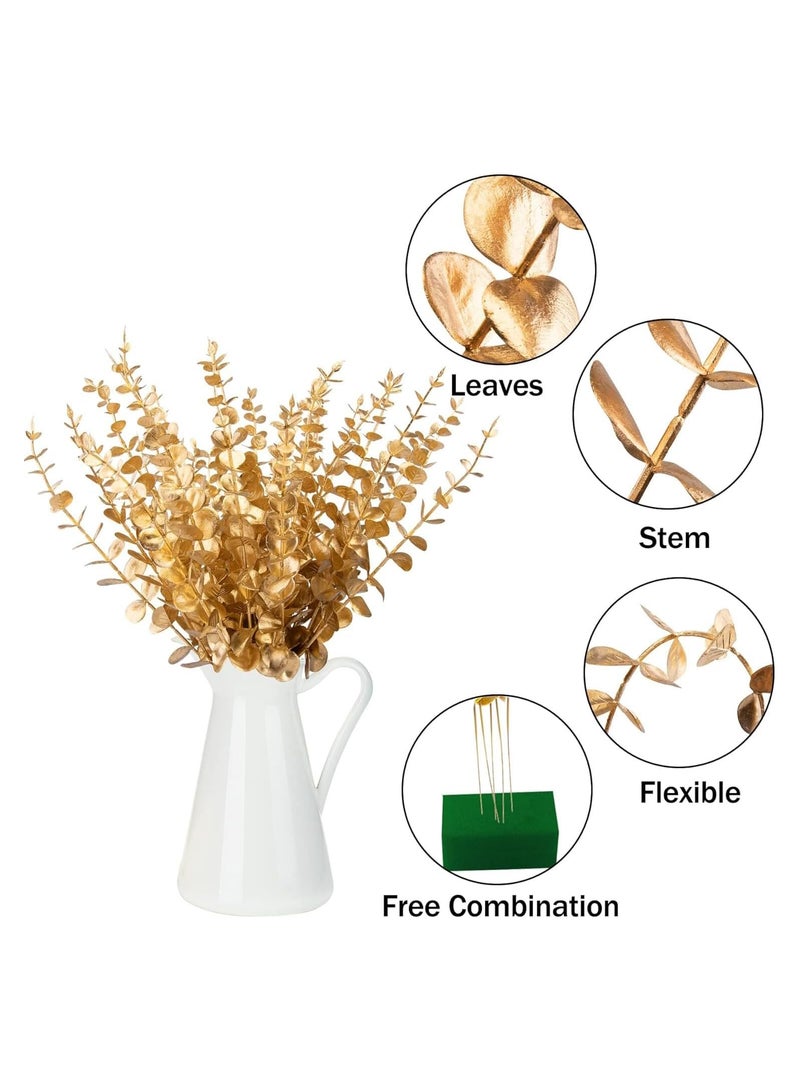 20 Piece Artificial Eucalyptus Leaves,Eucalyptus Leaves Fake Greenery Branches, Suitable for Home Office - Image 3