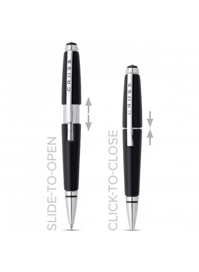 Cross قلم جيل كروس إيدج، قابل للسحب، متوسط 0.7 مم، حبر أسود، أسطوانة سوداء - Image 3