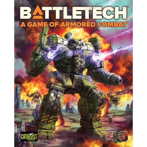 Catalyst Game Labs BattleTech لعبة القتال المدرع الطبعة الأربعون من Catalyst Game Labs مجموعة بدء لعبة مصغرات الخيال العلمي مع خرائط قتال الميك والزنبركات وكتب القواعد والتضاريس واستراتيجية مستوحاة من RPG - Image 1