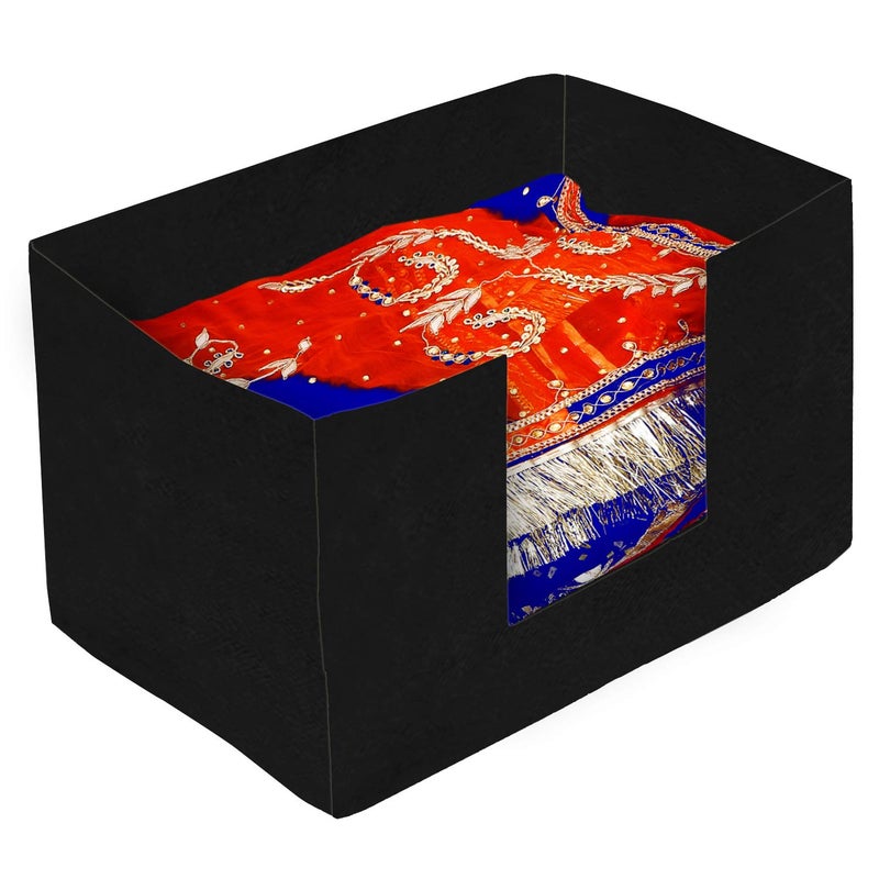 Kuber Industries Kuber Industries Non Woven 1 Piece Shirt Stacker and 1 Piece Foldable Rectangle Cloth Saree Stacker Cloth Wardrobe Organizer Wardrobe Organizer Black CTKTC038257 - Image 2