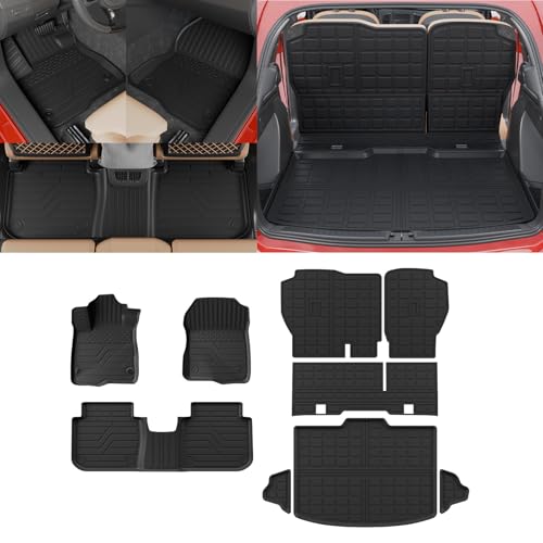 Thinzyou Floor Mats Compatible with 2023 2024 2025 2026 Honda CRV Cargo Mats Liner TPE Back Seat Cover Trunk Mats Fuel 2024 CR-V Accessories Non-Hybrid (Lower Deck, Trunk Mat+Backrest Mats+Floor Mats) - Image 1