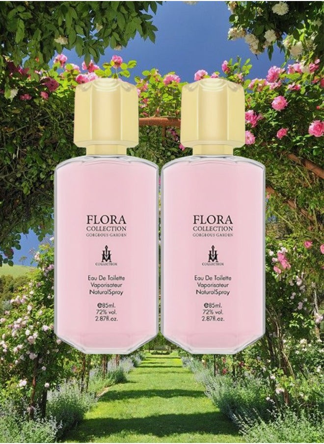 2 Pieces Flora Collection Gorgeous Garden Perfume For Women 85ml EDT - pzsku/Z1F64FE0A5470020F4BAFZ/45/_/1731164845/f31c5a6e-27c8-4831-bf12-fdf15823afc3