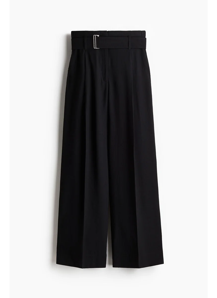 اتش اند ام Wide Belted Trousers