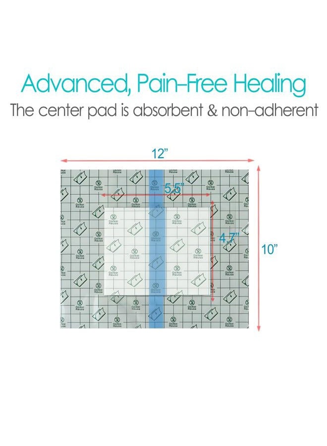 DiaBelt 10" x 12" Shower Shields Wound Cover, Large Waterproof Bandages with Non-Stick Central Pad for Central Line Chemo Port Chest Catheter Shower Cover PICC Line Shower Protector Dressings 7 Pcs - Image 5