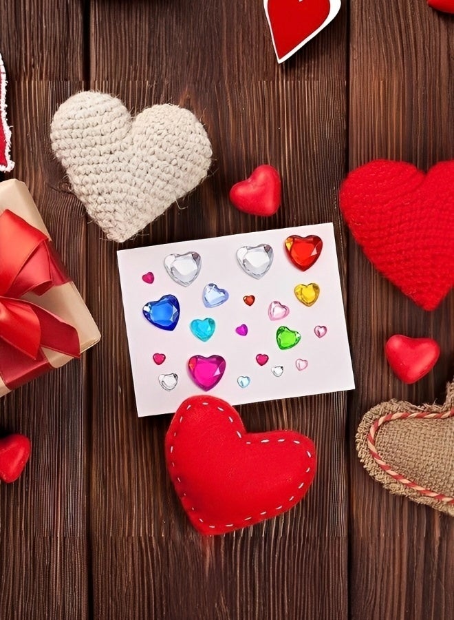 12 Pieces of Gem Stickers Rhinestones Self Adhesive Jewels Stickers Acrylic Gems Embellishment DIY Glitter Decorative Diamonds Small Stickers for Kids - Image 4