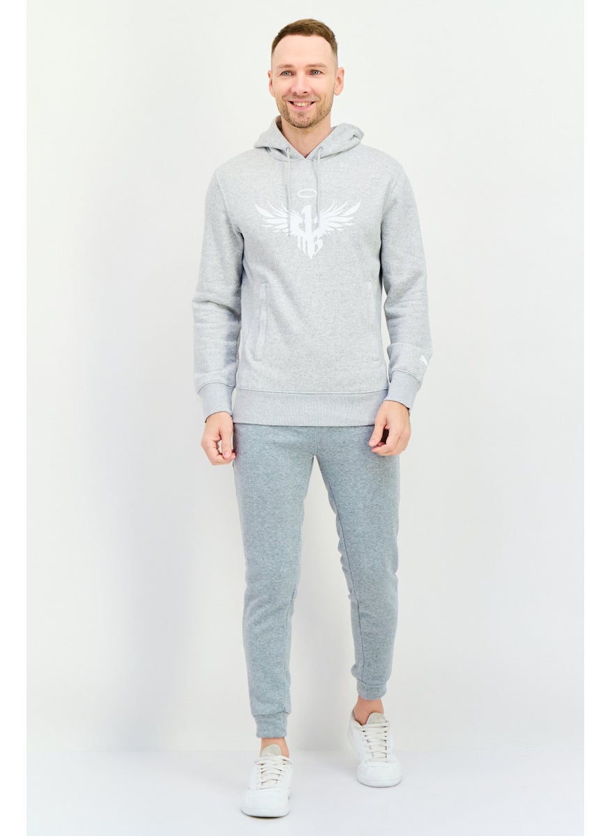 PUMA Men Sportswear Fit Long Sleeves Outdoor Sweatshirt, Light Grey  - Image 3