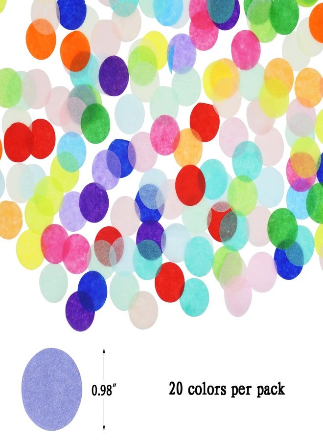 RYKOMO 10000 Pieces 1 Inch Round Tissue Paper Confetti, 3.5oz Multicolor Table Confetti Paper for Balloons Arts Craft DIY Scrapbooking Birthday Party Festival - Image 3