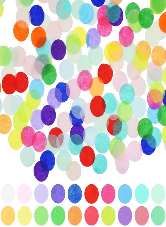 RYKOMO 10000 Pieces 1 Inch Round Tissue Paper Confetti, 3.5oz Multicolor Table Confetti Paper for Balloons Arts Craft DIY Scrapbooking Birthday Party Festival - Image 2