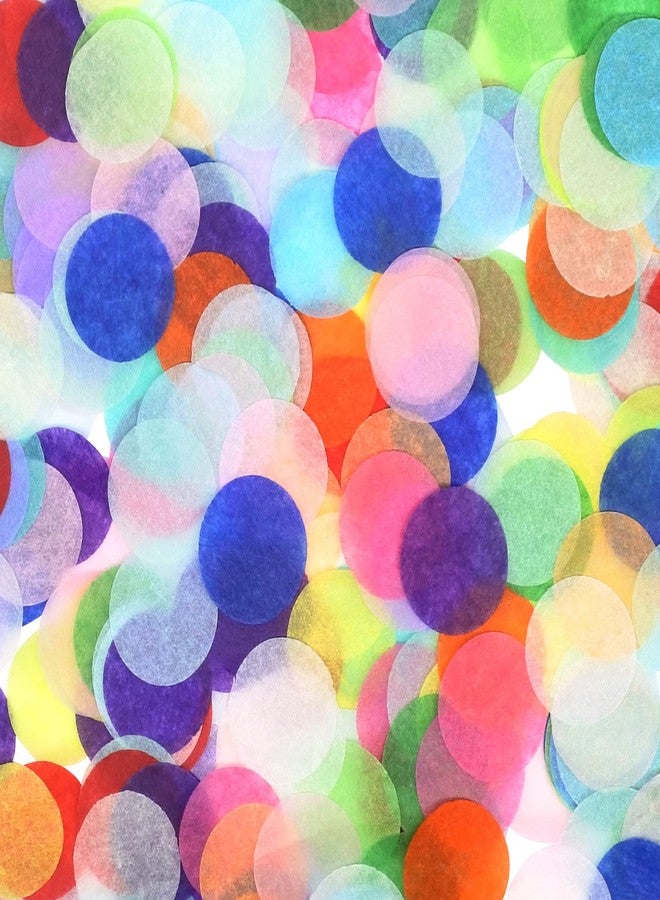 RYKOMO 10000 Pieces 1 Inch Round Tissue Paper Confetti, 3.5oz Multicolor Table Confetti Paper for Balloons Arts Craft DIY Scrapbooking Birthday Party Festival - Image 1