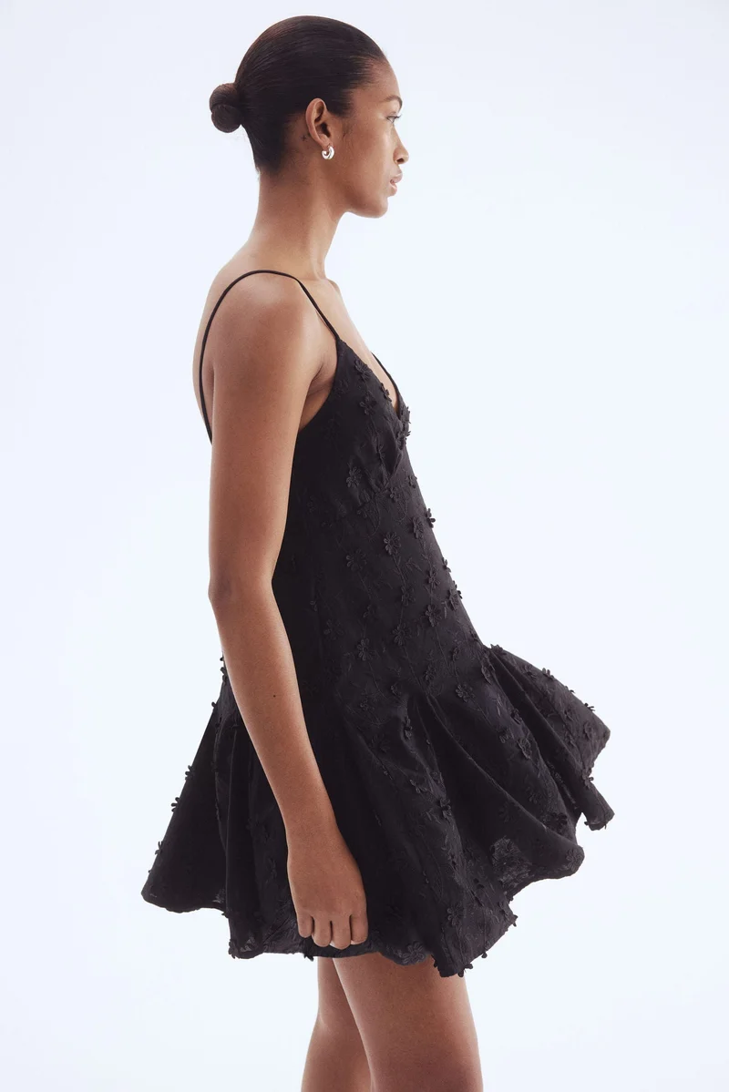 H&M Appliquéd cotton dress