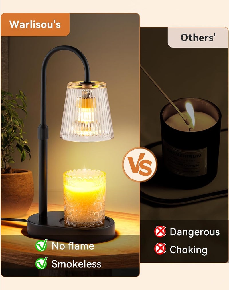 Warlisou Candle Warmer Lamp with Timer Dimmable - Birthday Gifts for Women Mom House Warming New Home Decor Wax Melt Warmer for Jar Candles - Image 3