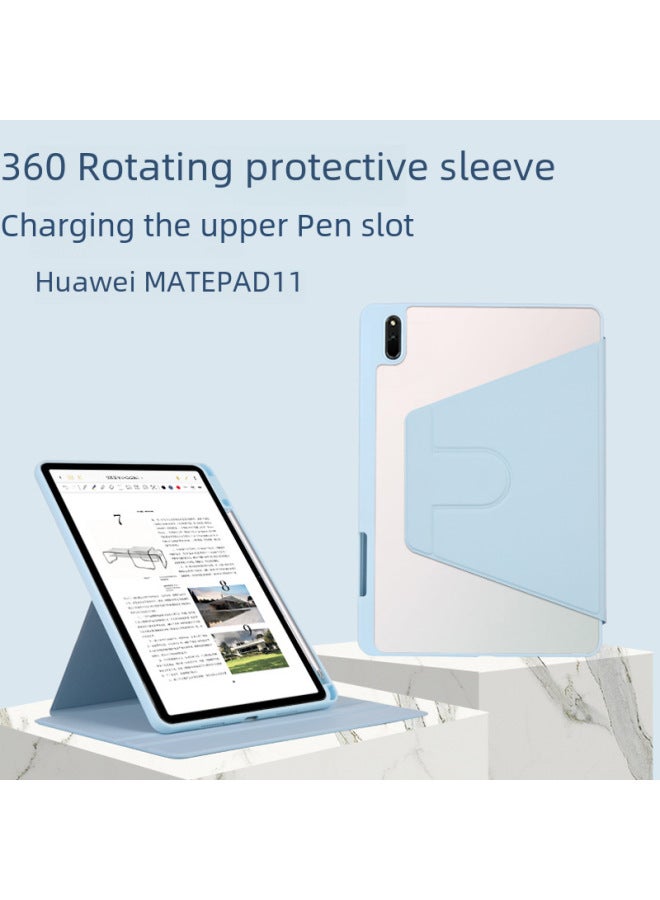 For Huawei Matepad2023 Tablet Protective Case Pro1121 Rotatable Book Style 12.6seair11.5 Suitable-Color:White Ice Blue 】-Applicable Model:Matepad 11( 21/10.9inch ) - Image 2