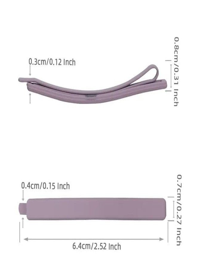 La Belleza 10 Solid Colors Matte Barrettes Straight Hair Pins For Girls - Image 4