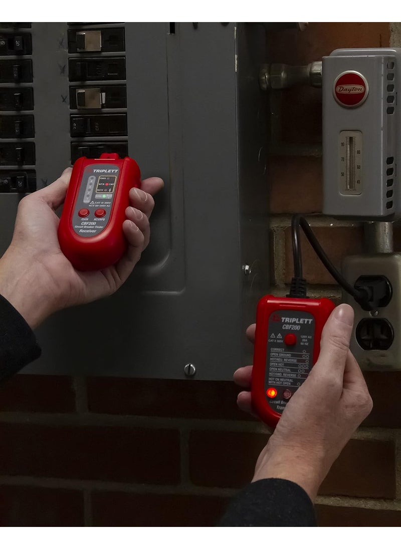 Triplett Triplett CBF200 3in1 Circuit Breaker Finder GFCI Receptacle Tester and NonContact AC Voltage DetectorBlack  - Image 3
