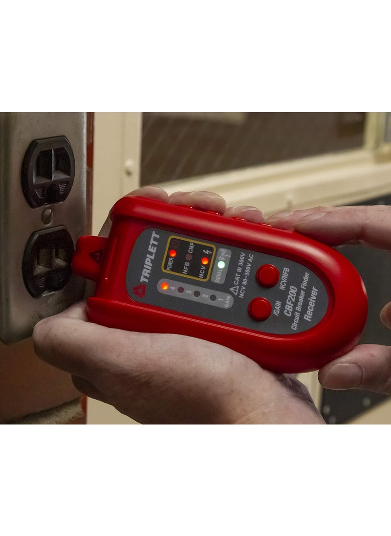 Triplett Triplett CBF200 3in1 Circuit Breaker Finder GFCI Receptacle Tester and NonContact AC Voltage DetectorBlack  - Image 4