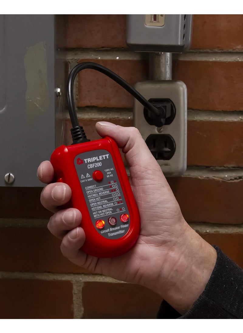 Triplett Triplett CBF200 3in1 Circuit Breaker Finder GFCI Receptacle Tester and NonContact AC Voltage DetectorBlack  - Image 2