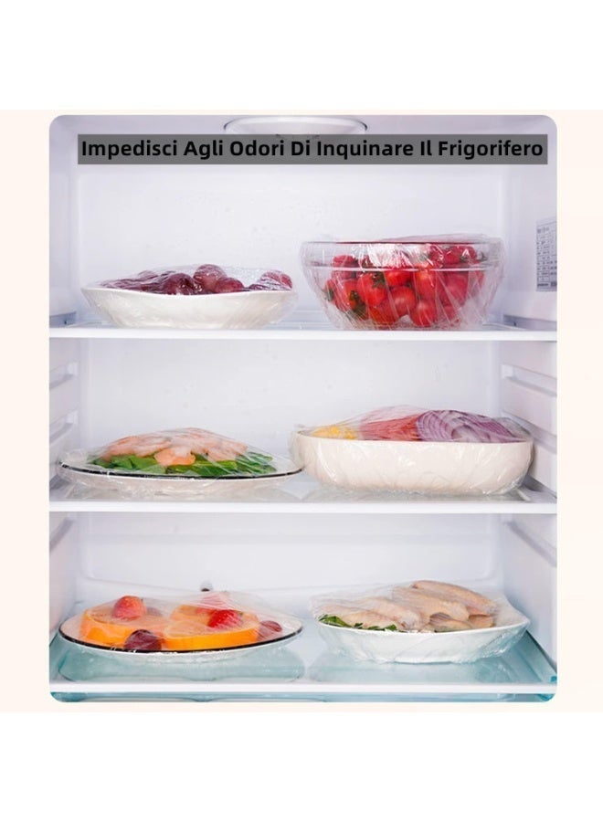 أكياس تخزين طعام من 100 قطعة مع أستك، أغطية علب للحفاظ على الطعام طازجًا. - Image 3