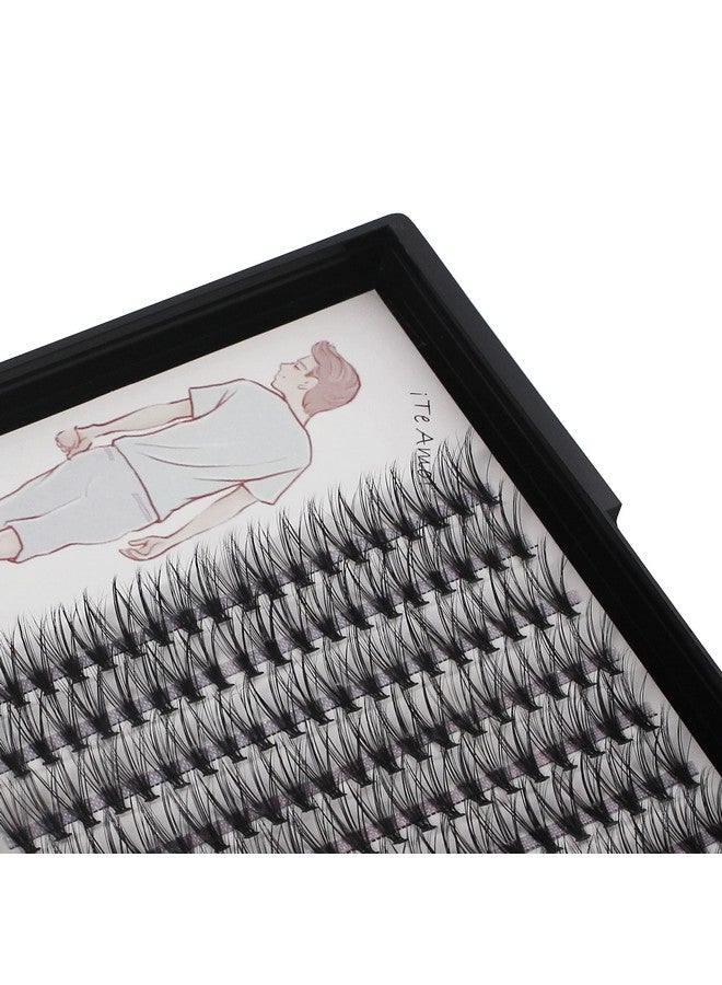 Dedila 820Mm Available 200Pcs Handmade Natural Long 20Roots Black Soft Individual False Eyelashes Fluffy Cross Makeup Cluster Eyelashes Thickness 0.07Mm D Curl Eye Lashes Extensions (14Mm) - Image 4