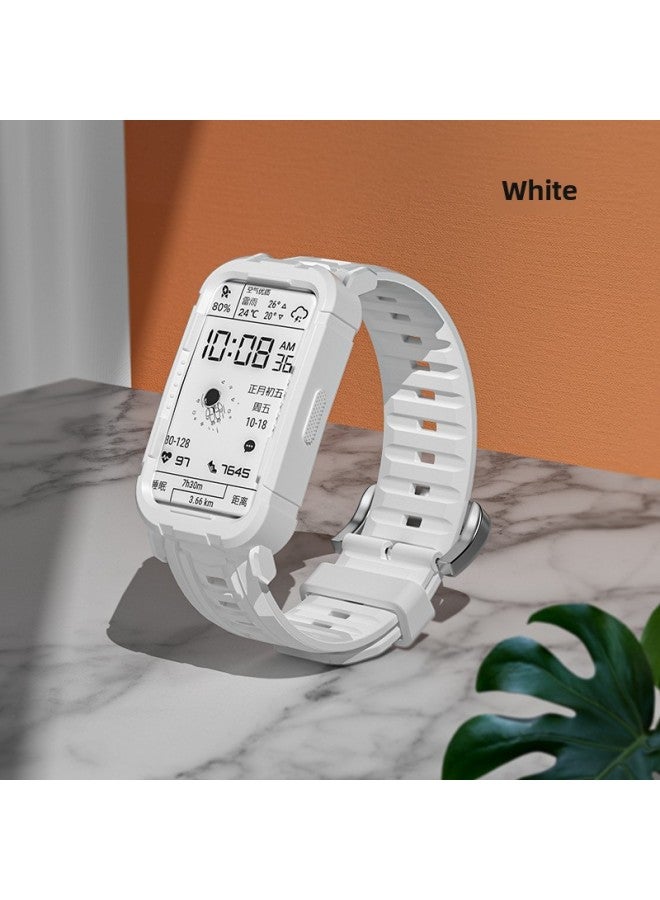 Applicable Honor Bracelet 6 Strap Protective Shell Huawei 8 Bracelet 6/7/6pro Wrist Strap NFC Version Smart Replacement-Color:Honor 6/Huawei 6 Electronic Wind Strap-White  - Image 1