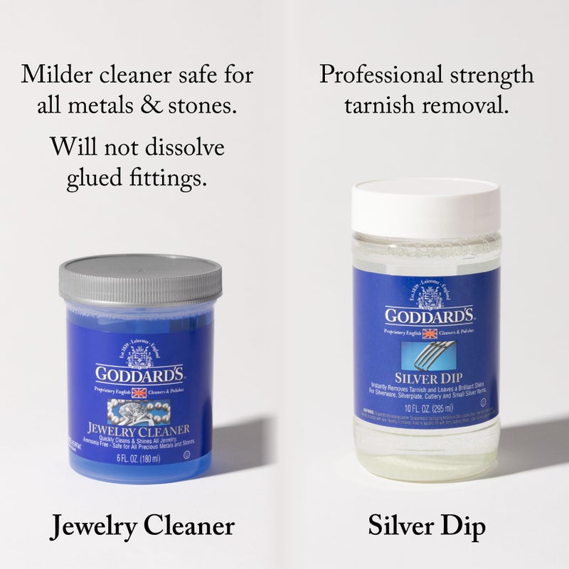 Goddard's Jewelry Cleaner, Tarnish Remover, Cleaning Solution for Silver, Gold, Diamond, Pearl & Gemstone Jewelry, Ammonia Free, Costume and Fine Jewelry Cleaner with Cleaning Brush & Dip Basket, 6 oz - Image 5