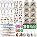 FEMBW Dinosaur Party Favors for KidsDino Birthday Toys with Hatchable EggsGlowintheDark Keychains Skeleton Models3D Stickers Magnifying Glass Dinosaur Themed Party Toys for Boys Girls - Image 2