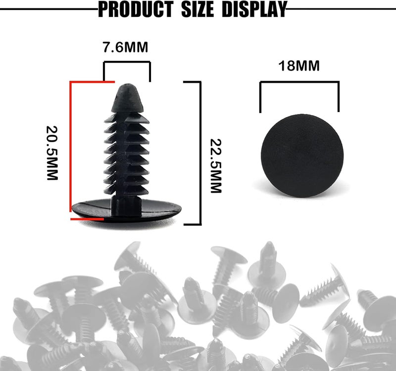 TEMI 100pcs Bumper Plugs for License Plate Holes - Image 2