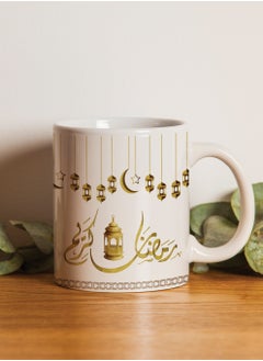 LOWHA 11 oz Ceramic Mug with Ramdan Kareem and Lanterns Design  - Image 1