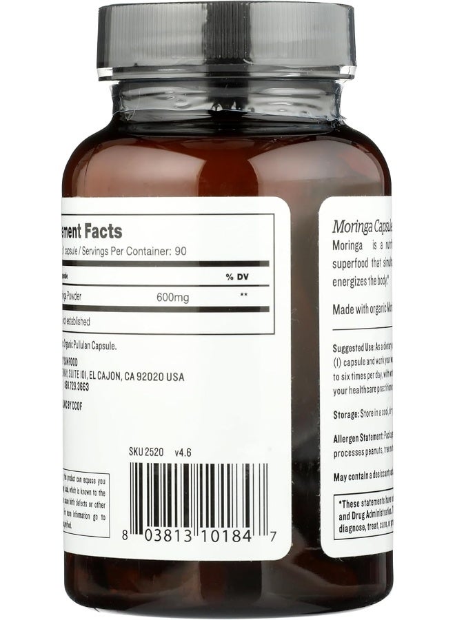 sunfood superfoods Sunfood Superfoods Organic Moringa Capsules 600 Mg - 90 Count  - Image 2