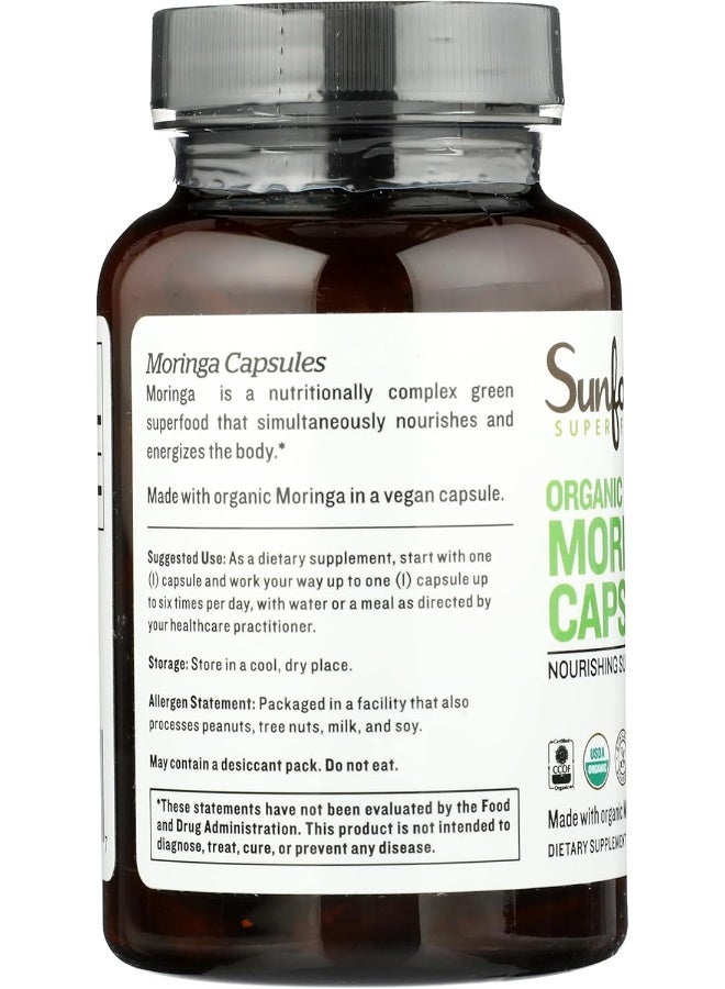 sunfood superfoods Sunfood Superfoods Organic Moringa Capsules 600 Mg - 90 Count  - Image 4