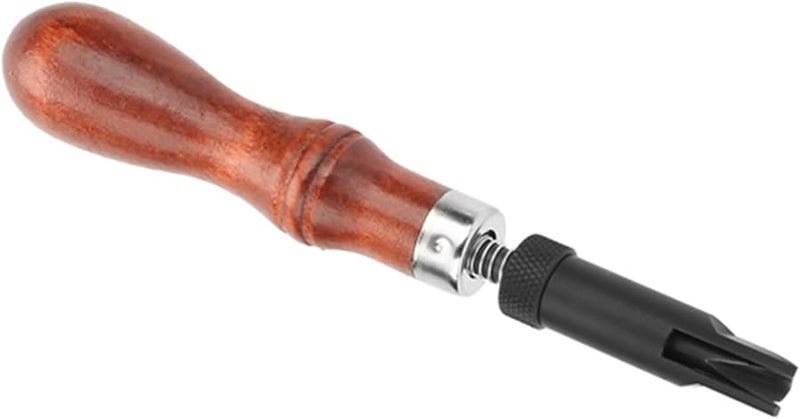 مقبض خشبي قابل للتعديل من النوع V، إزميل دفع للأخدود لأعمال النجارة وأدوات الحرف الجلدية - Image 3