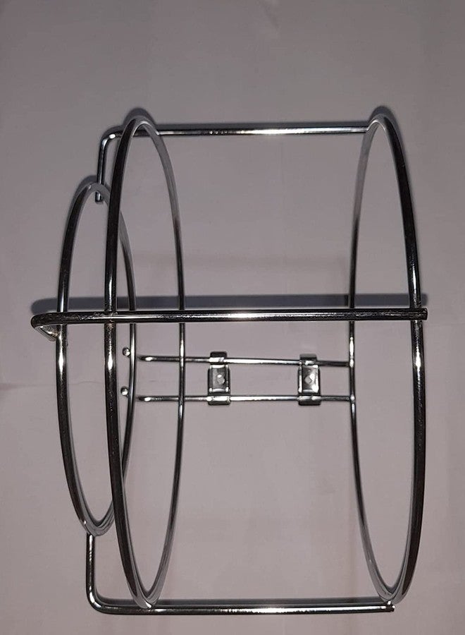 SAKAR Sales Dustbin Holder | Bin Stand for Modular Kitchen | Garbage Bin Rack | High Grade Stainless Steel Stand for Dustbin | Modular Kitchen Fixture Dia 10 Inch - Image 2